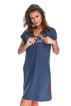 Dn-nightwear TCB.9992 deep blue XL granatowy Nocna KOSZULA do karmienia