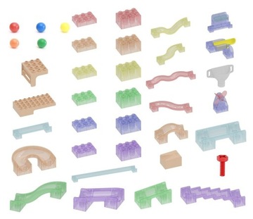 MASTERKIDZ Набор для сборки шариковых дорожек STEM Board, 209 предметов