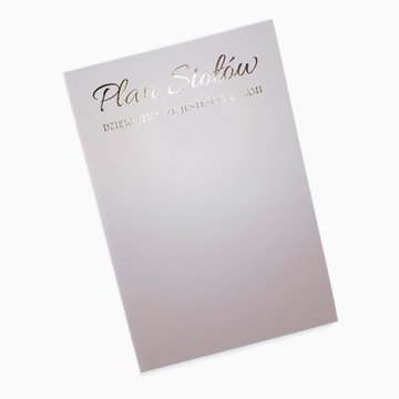 Tablica Plakat Plan Stołów na Ślub Wesele ZŁOTY NAPIS