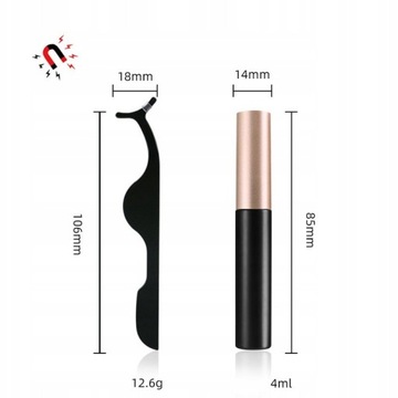 5x ОРИГИНАЛЬНЫЕ магнитные ресницы, ДЛИННЫЕ пинцеты + 2 подводки для глаз + коробка НАБОР ДЛЯ РЕСНИЦ