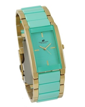 Zegarek produkt damski na bransolecie kolor złoty zielony Timemaster 180/11