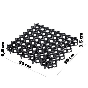 KRATKA GEOKRATA TRAWNIKOWA PARKINGOWA DROGOWA AŻUROWA 50x50x3,5cm 24szt