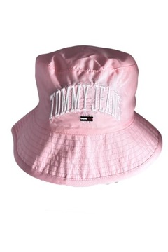 Kapelusz damski TOMMY JEANS bucket hat dwustronny różowy haft logo
