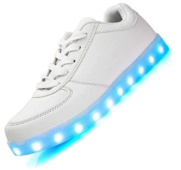 BUTY SPORTOWE LED ŚWIECĄCE 11OPCJI ŚWIECENIA R.35