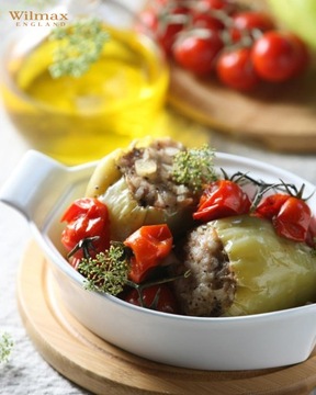 Naczynie PORCELANOWE żaroodporne Wilmax z uchwytami do pieczenia 500 ml