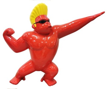 FIGURKA OGRODOWA - CZERWONY GORYL / MAŁPA design B