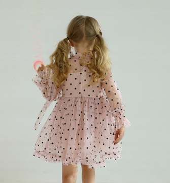 ЭЛЕГАНТНОЕ ПЛАТЬЕ FORMULA из ТЮЛЯ С ГОРШКАМИ ДЛЯ ДЕВОЧКИ 110