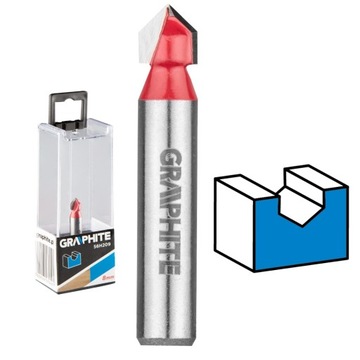 Резак для V, HM, 8 x 8 мм канавки, 8 -миллиметровая оправа