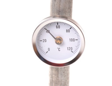 Ленточный термометр Aqbau, 63 мм, циферблат 0–120