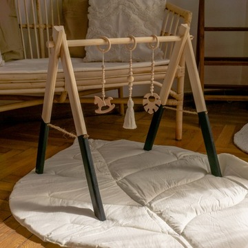 Stojak gimnastyczny Baby Gym DUŻY ZESTAW różne kolory + MATA + 3 ZAWIESZKI