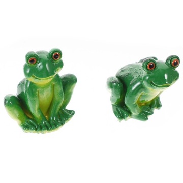 Garden Frog Ornament Animal Figurine 2 Pcs