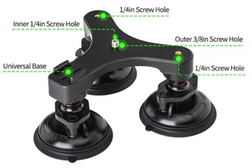 Прочный трехрычажный кронштейн для спортивной камеры для окон и корпуса размером 1/4 и 3/8 дюйма