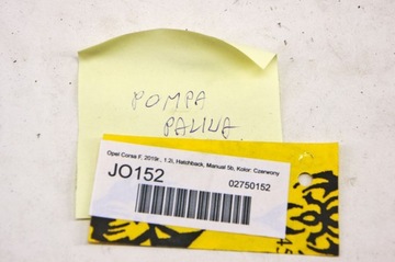 JO152 OPEL CORSA F 1.2I ČERPADLO PALIVA 9823470180