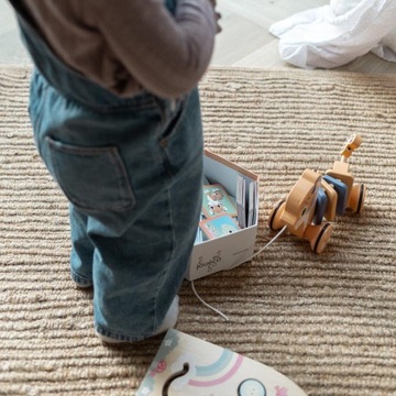 Игрушки для детей Деревянный Тигр на верёвке для тяги JOUECO