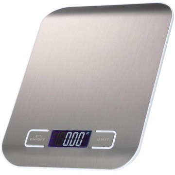 WAGA KUCHENNA 5 kg / 1g ELEKTRONICZNA PRECYZYJNA METALOWA PODŚWIETLANY LCD