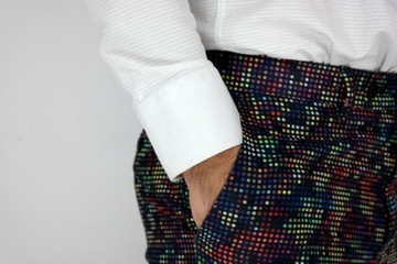 GIOVANNI PERA Spodnie męskie chinosy piksele 62