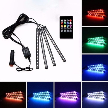 Ledy LED Taśma RGB NEONY do wnętrza samochodu AUTA