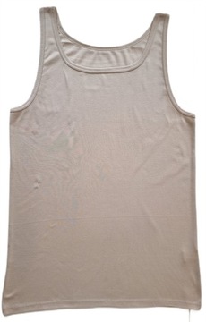 Duże BEŻOWE podkoszulki koszulki męskie bielizna termiczna męska bawełn 8XL