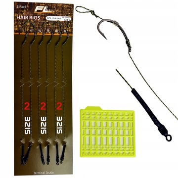 НАСАДКА НА КАРПА С ВОЛОСОМ, ПЛЕТЕННЫЙ КРЮЧОК, размер 2