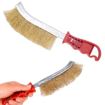 ЩЕТКА ИЗ ЛАТУННОЙ ПРОВОЛОКИ ДЛЯ ОЧИСТКИ Ржавчины, РУЧНАЯ