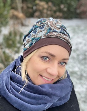 Komplet Turban Ela 25-321 i komin na jesień zime także po chemioterapii