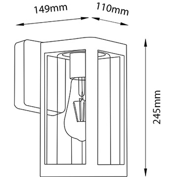 Наружный настенный светильник Садовый настенный светильник LED E27 LANTERN