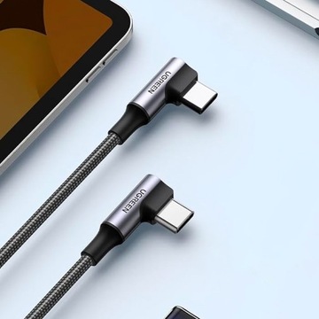 УГЛОВОЙ КАБЕЛЬ USB-C QC 4.0 PD 100Вт 5А 2М