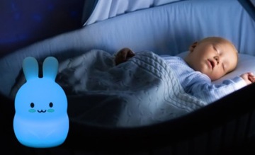 НОЧНИК ДЛЯ ДЕТЕЙ КРОЛИК, ЦВЕТНОЙ СИЛИКОНОВЫЙ С ДИСТАНЦИОННЫМ RGB СВЕТОДИОДОМ SOFT