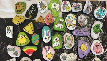 Белые камни для рисования для детей 6-10 см