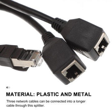 1 шт. Разветвитель адаптера Ethernet-кабеля, 1 штекер