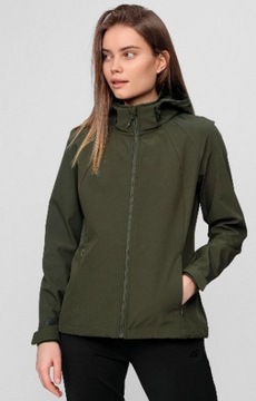 Softshell damski 4F SFD002 kurtka zieleń khaki XS