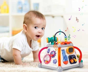 МУЛЬТИ-КУБ ОБРАЗОВАТЕЛЬНЫЙ КУБ ИНТЕРАКТИВНЫЕ ЗВУКИ СЕНСОРНЫЕ ДЛЯ ДЕТЕЙ