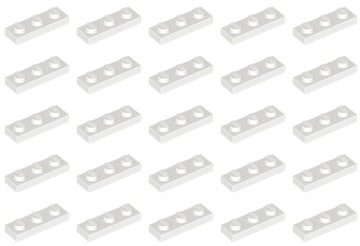 Lego 3623 Plate 1x3 White 25szt. Nowe