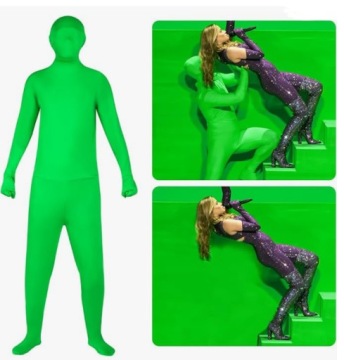Niewidzialny płaszcz strój body 190 cm kostium halloween zielony duch
