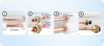 Комплект для самостоятельного монтажа воздушных кондиционеров мощностью до 3,5 кВт Медная трубка 5 м