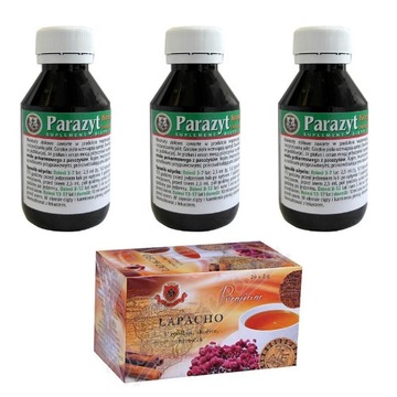 3 x PARAZYT KROPLE NA ROBAKI PASOŻYTY + LAPACHO