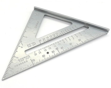столярный угольник 300мм со шкалой и алюминиевой ножкой