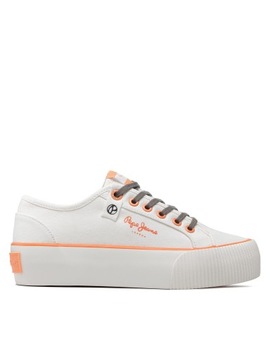 PEPE JEANS Sneakersy Ottis W Bass PLS31299 White 8