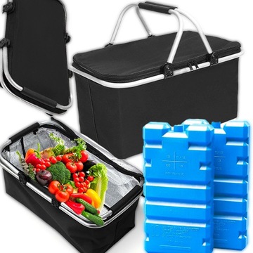 БОЛЬШОЙ НАБОР КОРЗИНЫ ДЛЯ СЕМЕЙНОГО ПИКНИКА, ИЗОЛИРОВАННАЯ СУМКА ДЛЯ ПОКУПОК