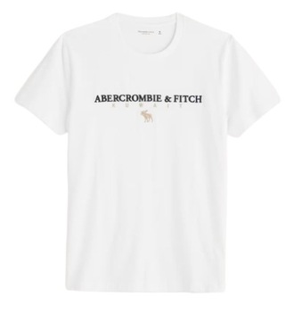 t-shirt Abercrombie&Fitch koszulka L premium biała