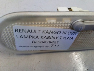 RENAULT KANGOO II LAMPA OSVĚTLENÍ KABINY 8200439421