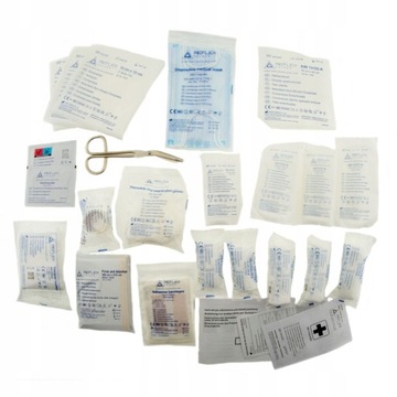 Автомобильная аптечка DIN 13164 ПО ВСЕЙ ЕВРОПЕ Мундштук Одеяло на липучке