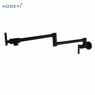 Czarny styl Mosiądz Pot Filler Tap ścienny zlewozm