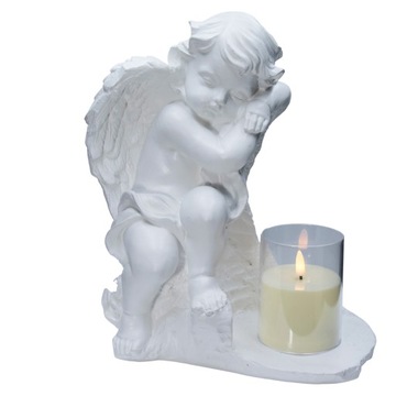 БОЛЬШАЯ СВЕЧА + ГИПСОВАЯ СВЕЧА ФИГУРКА гробницы СВЕТОДИОДНАЯ ЛАМПА 3XAAA