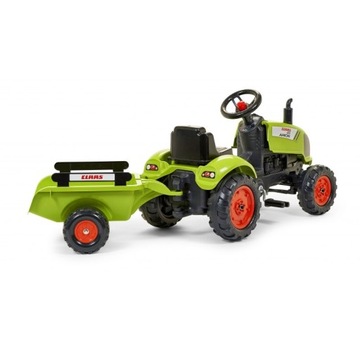 FALK Claas Green Tractor с прицепом с сигналом педалей на 2 года.