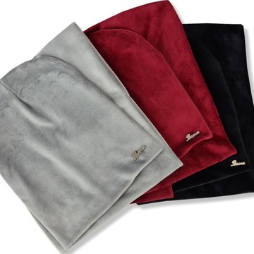 КОМПЛЕКТ ЖЕНСКИЙ, ШАПКА + ЮБКА ВЕЛЮР, КАЧЕСТВО, ЦВЕТА