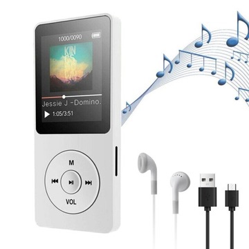 MP3 ODTWARZACZ MUZYCZNY BLUETOOTH 16G LCD PRZENOŚNY Z SŁUCHAWKI