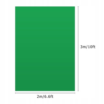 2 * 3 m / 6,6 * 10 stóp Tło zielonego ekranu Stu
