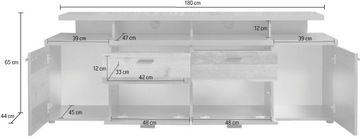 Тумба под телевизор, антикварный комод-чердак, с 2 ящиками Umore