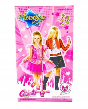 Двойной микрофон с розовым набором штатива